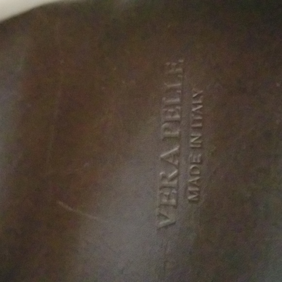 Vera Pelle dark brown crossbody purse approx 7x8 inches - Picture 4 of 15